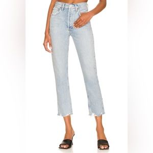 AGOLDE - Riley High Rise Straight Crop in Curio - 34